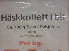 Skylt på Coop Skylt på Coop