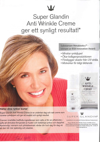 Superglandin annons i Tara