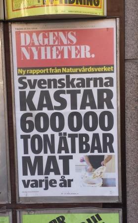 Svenskarna kastar 600 000 ton mat… Nja